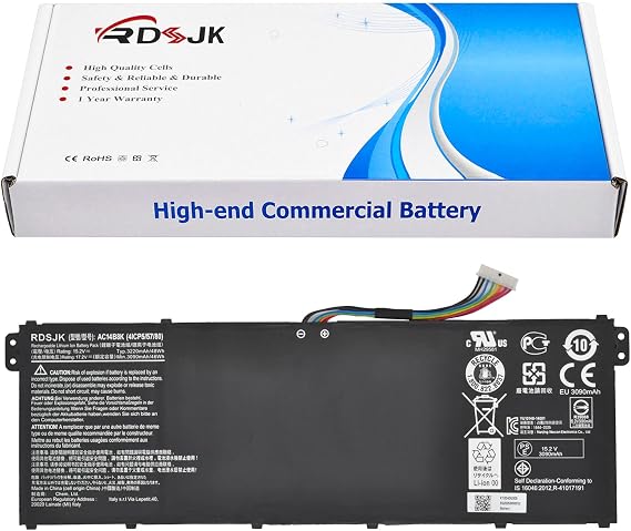 AC14B8K AC14B3K Laptop Battery for Acer Aspire R3-131T R5-471T R5-571T R7-371T Chromebook CB3-111 CB3-511 CB3-531 CB5-571 Swift 3 SF314-51 SF314-52 Nitro 5 AN515-51 AN515-52 AN515-53 Series 15.2V 48Wh