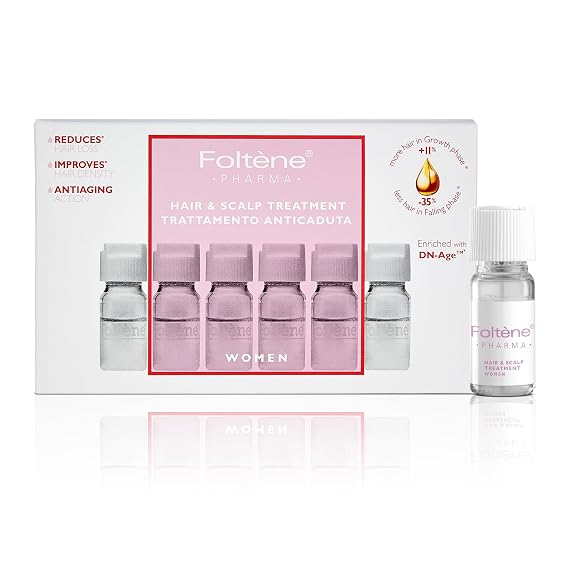 FOLTENE Hair Regrowth Serum, Tricalgoxyl, Anti-Thinning, 12 Vials