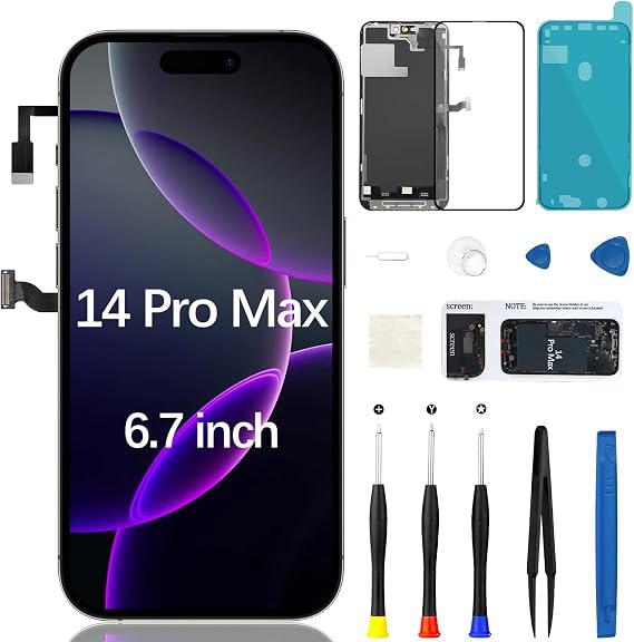 for iPhone 14 Pro Max Screen Replacement with Earpiece Flex Cable