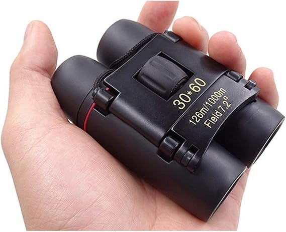Generic Portable Monocular Professional Folding 30X60 Binoculars Zoom Night Day Vision High Power Binocular Monocular Pocket Binoculars for Travel, Black