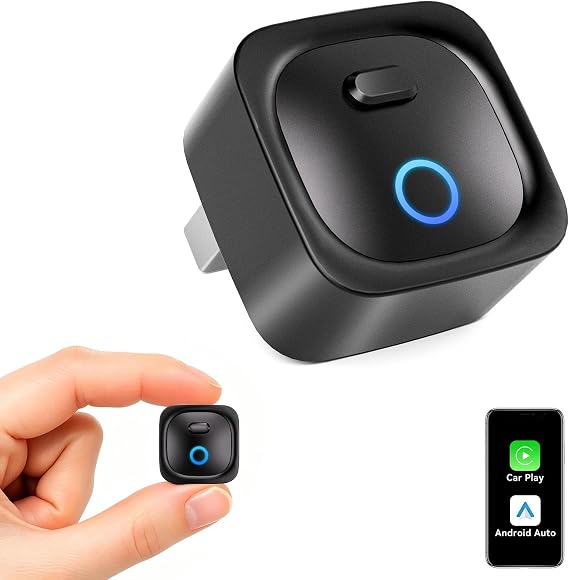 2-in-1 Wireless Carplay Adapter, Instant 2-Phone Switch, Plug and Play