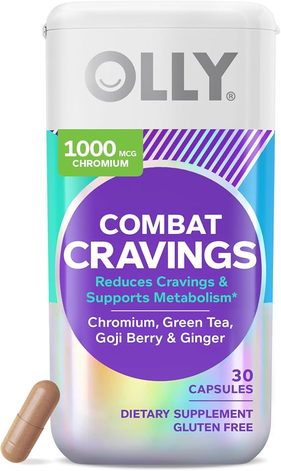 OLLY Combat Cravings, Metabolism Support, 1000 mcg Chromium - 30 Count