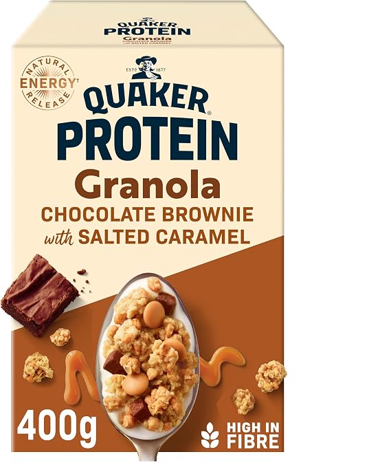 Quaker Protein Granola Chocolate Brownie & Salted Caramel 400g