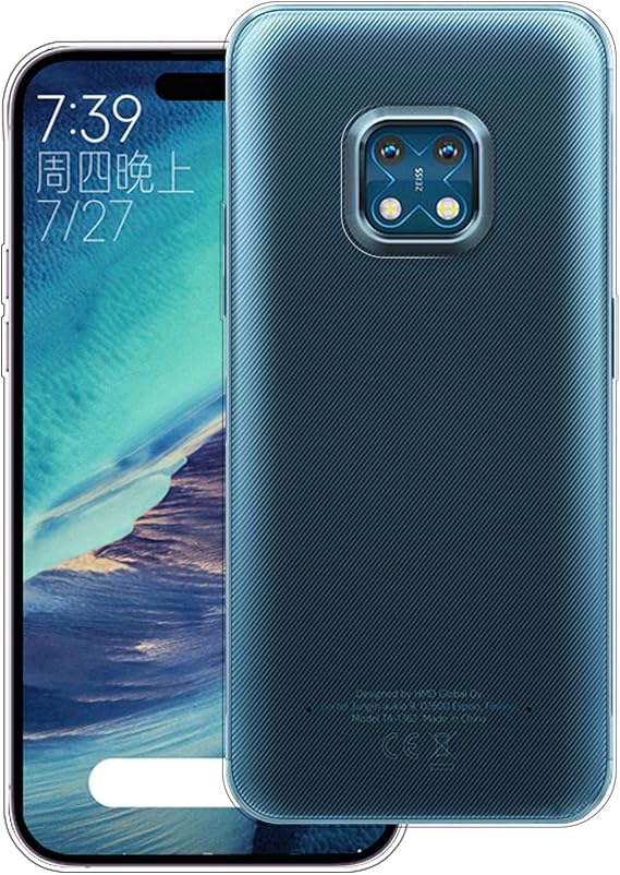 Case Compatible with Nokia XR20,Transparent Soft Bumper Phone Cover Clear Cases Shockproof TPU Silicone Bumpers Anti-Scratch Pattern-(transparent)
