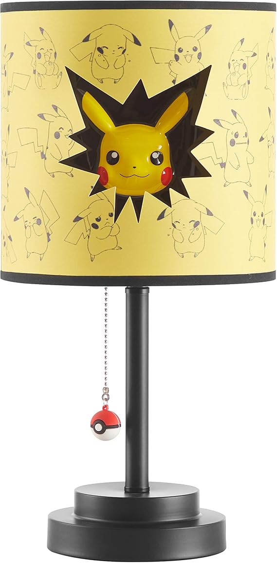 Pokemon Die Cut Double Shade Table Lamp, Yellow