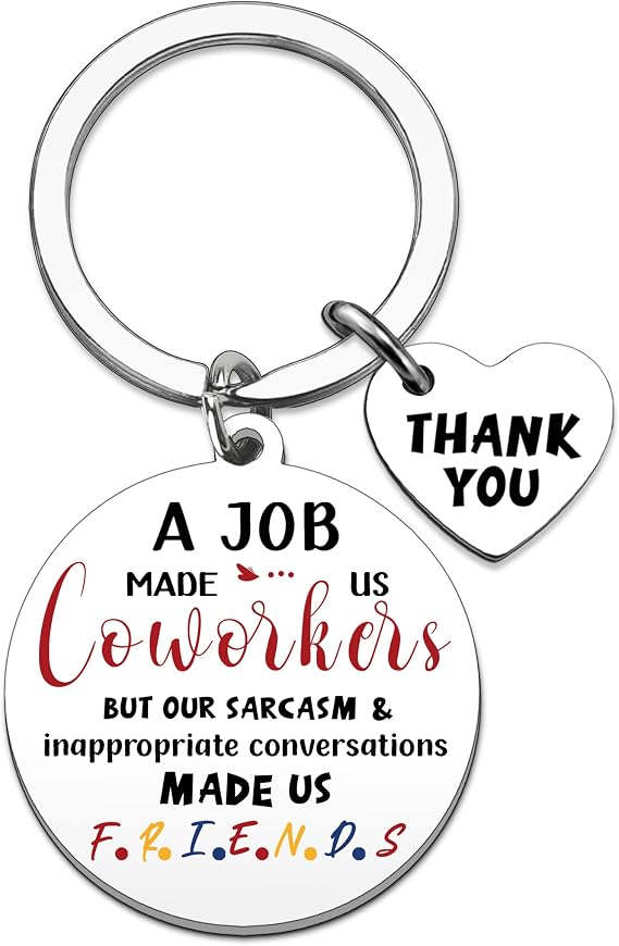 Work Besties Gifts For Women Farewell Gifts for Women Funny Office Gift For Coworkers Adult Cool Work Keychains For Coworker Funny Coworkers Keychain Christmas Gift for Coworkers