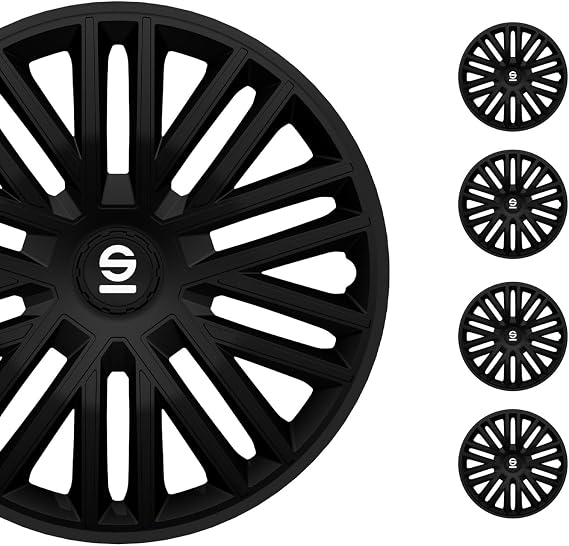 Sparco Wheel Covers Bergamo - 14-inch - Black - Set of 4 pieces