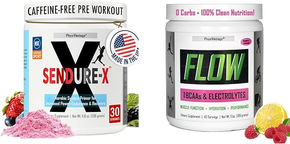 PhysiVantage - Sendure-X Beetroot + Citrulline Powder & Flow Electrolyte Powder with BCAAs