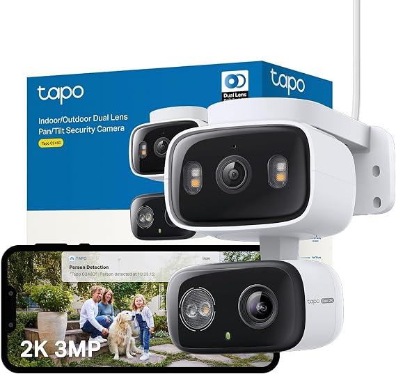Tapo C246D 2K 3MP Dual-Camera Pan/Tilt Security Camera CCTV Camera