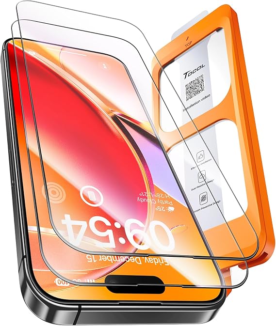 TOCOL for iPhone 16 Pro Screen Protector, Easy Installation