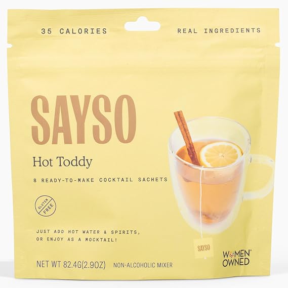 SAYSO Hot Toddy Cocktail Tea Bag, Gluten-Free, Non-GMO, 8-Pack