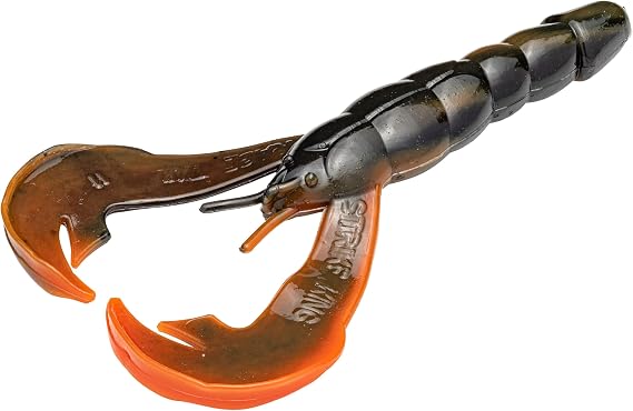 Strike King Rage Craw Fishing Lure, Crawdaddy, 4-Inches, 7-Pack