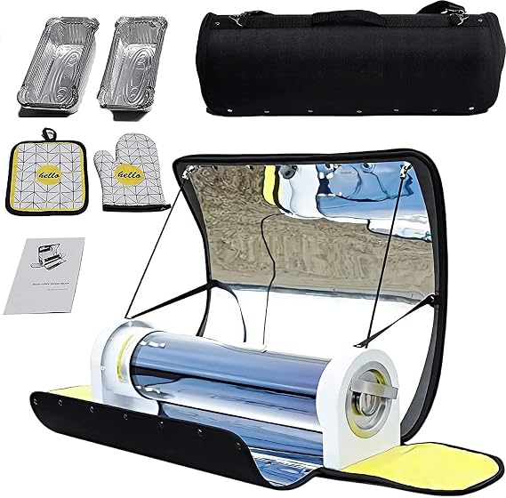 Solar Oven BBQ Cooker - Compact Portable 4.5L Camp Stove for Outdoor Cooking, Ideal for Travel, Camping, Backpacking, Family Gatherings