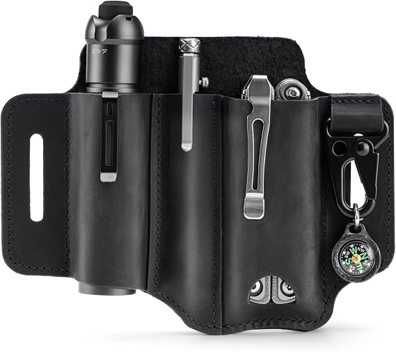 VIPERADE PJ29 EDC Multitool Sheath for Belt, Leather Multitool Holster
