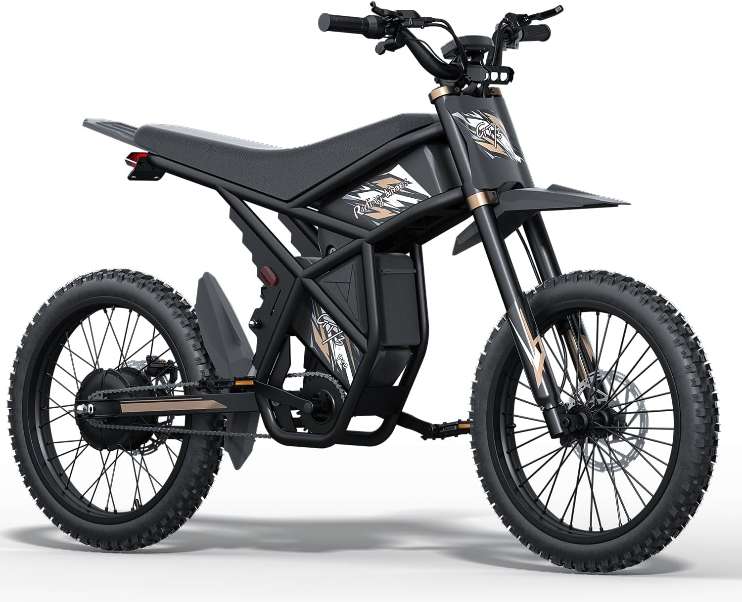 GT73 PROGT73 Electric Dirt Bike for Adults, 50MPH 60V 3000W  37MPH 48V 2400W, 1747Wh2160Wh Dual Battery Ebike Up to 85 Miles, 25 Motorcycle Tire, UL2849 All Terrain E Bike Full Suspension