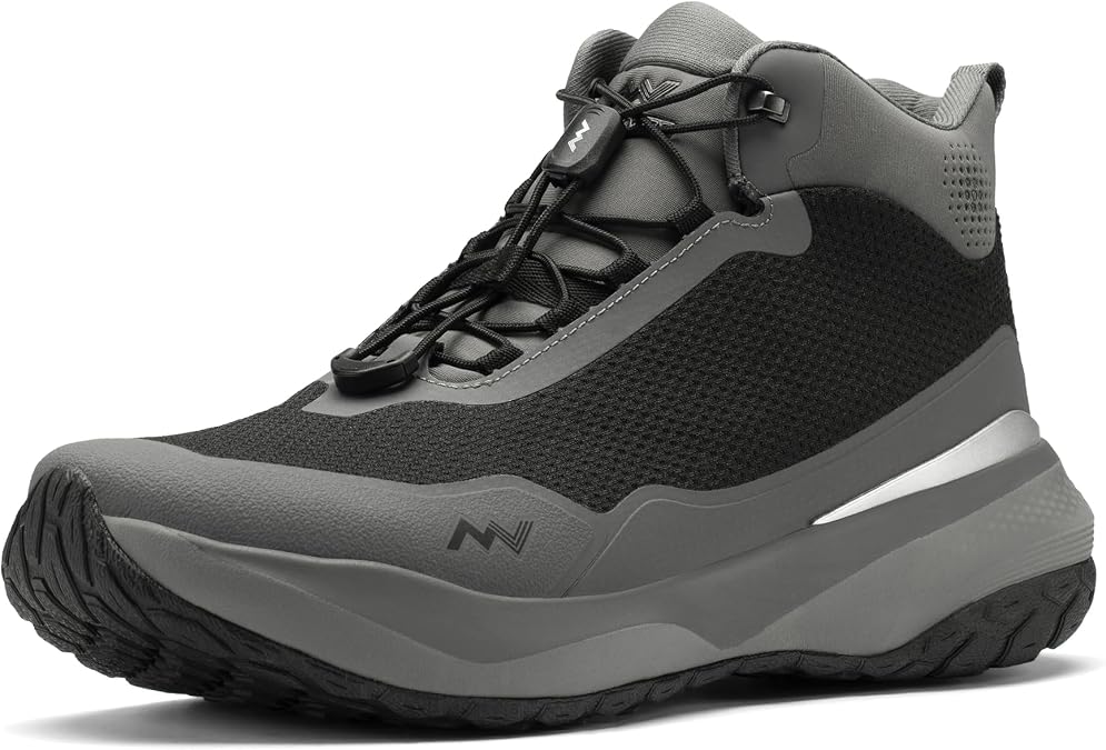 Men's Hiking Boots Waterproof Outdoor Mid Trekking Shoes Zn-30 | Lightweight Comfort for Easy Trails, Camping, Walking, Quick Lace Fit, Cushioned Support