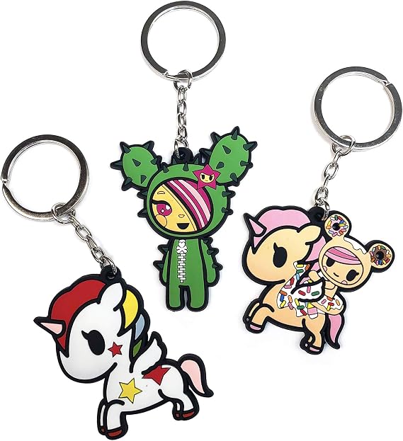 Tokidoki 3-pack keychains (Sandy, Soulmates & Stellina)