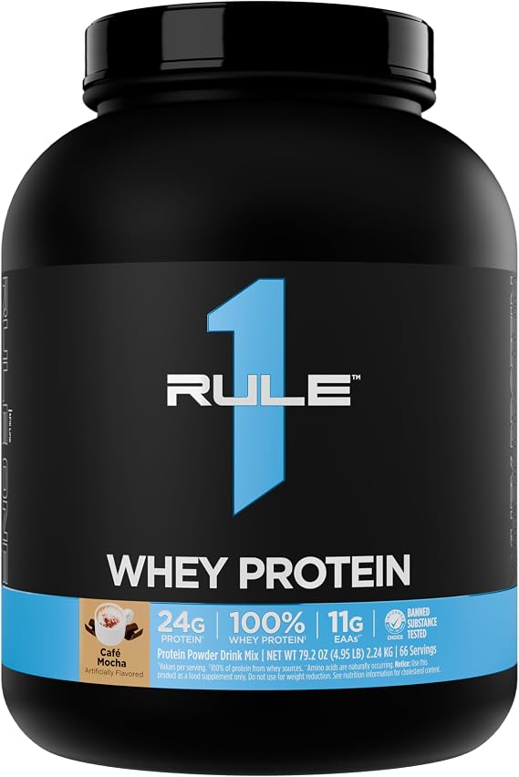 Rule1 R1 Whey Protein (5lbs) Café Mocha - Proteins - Whey Protein Blend