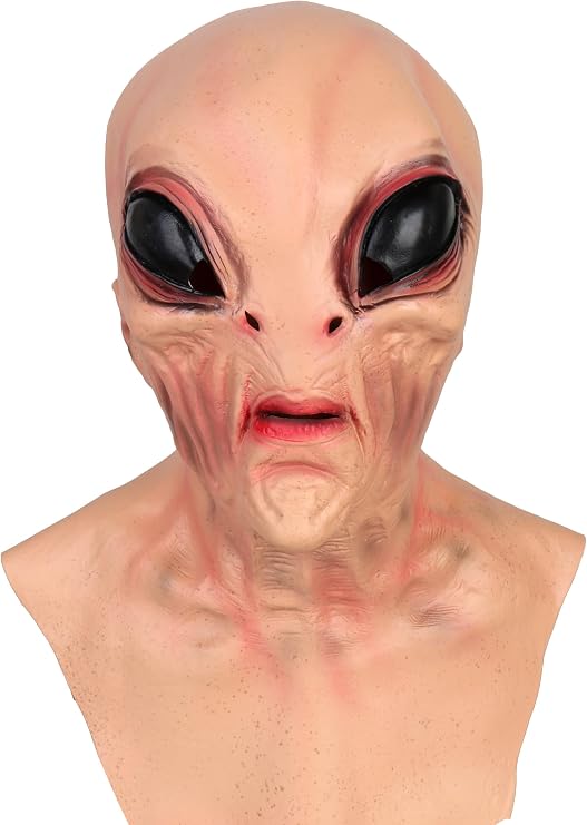 HOTTERCOS Realistic Alien Face Mask Halloween Scary Masks for Halloween Carnival Costume Party Dress Up
