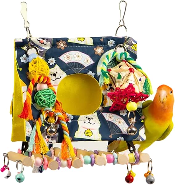 Parrot Bird Nest Snuggle Hut Hammock Tent Hanging Bed for Small Medium Parrots