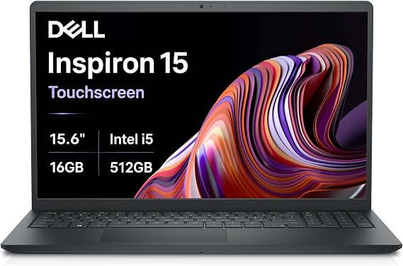 Dell Inspiron 15 Laptop, 15.6" Touchscreen, i5-1334U, 16GB RAM, 512GB SSD
