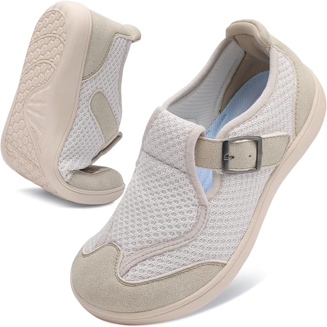 BARERUN Womens Walking Shoes Barefoot Wide Diabetic Neuropathy Shoes