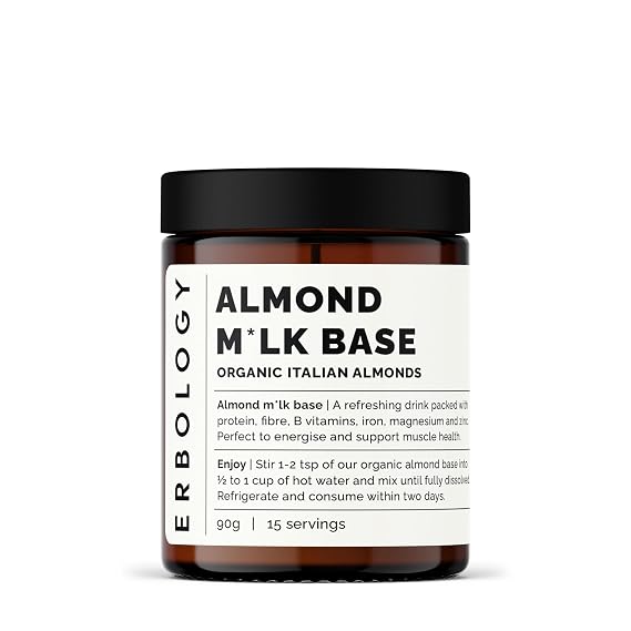 100% Organic Almond Milk Base 3.2 oz - 15 Servings - Small-batch, Cold-pressed from Fresh Almonds - Straight from Farm in Italy - Non-GMO - Recyclable Glass Bottle