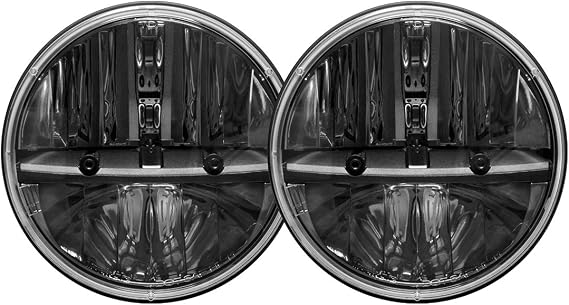 Rigid Industries 55009 7" Round Headlight, Set of 2 (Non JK)