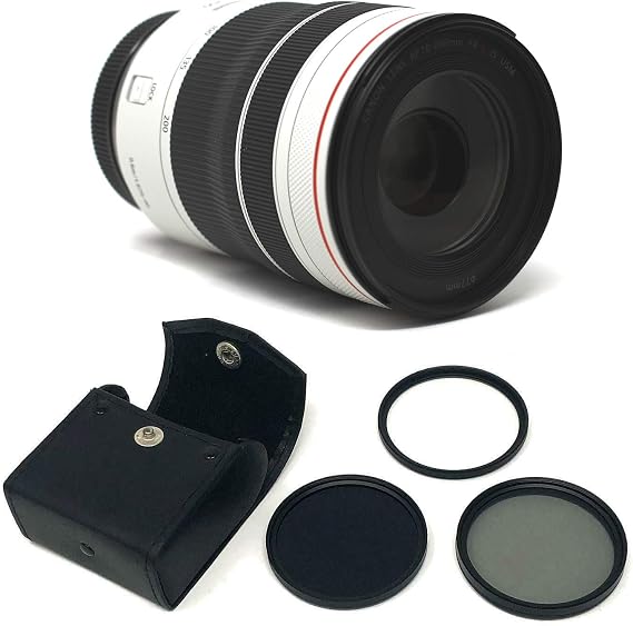 KamKorda Lens Filter Kit 77mm + RF 70-200mm f/4L IS USM Camera Lens, RF-Mount Lens/Full-Frame Format, Dual Nano USM AF System, Optical Image Stabilizer, Weather-Sealed Construction +