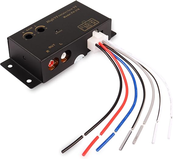 XMSJSIY Car Audio High to Low Converter Adapter Line Input to RCA Stereo Output Coverter for Car Subwoofer Amplifier Stereo -1 Pcs