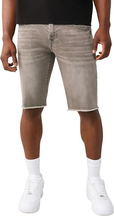 True Religion Mens Ricky Frayed Hem Denim Short | Frayed Hem