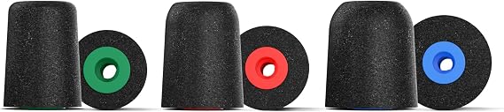 Comply P-Series Memory Foam Replacement Ear Tips, Black (S/M/L) (3 Pairs)