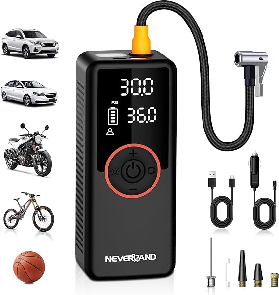 NEVERLAND Portable SUV Tire Inflator, 180PSI, 30000mAh