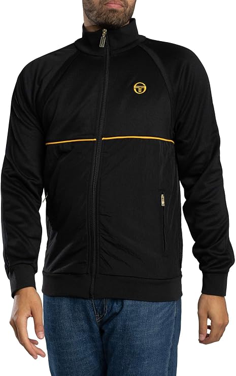 Sergio Tacchini Men's New Catania Track Jacket, Black