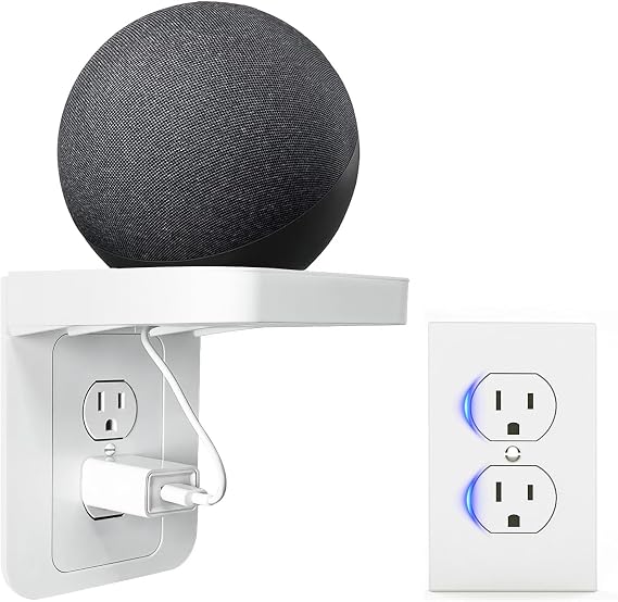 Outlet Shelf, Standard Vertical Duplex Only, Wall Outlet Shelf, 1 pack | Not for Decora, Wall Shelf Organizer for Bathroom Smart Home Space Saving Tools, Electric Toothbrush & Small Accessories