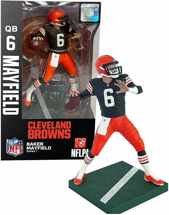 Imports Dragon NFL Figures NFL Baker Mayfield (Cleveland Browns) Chase 6" Figure Series 1, Multicolor (ID34936)