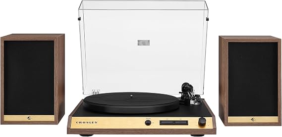 Crosley C72A-WA Record Player with Speakers, Walnut