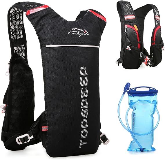 Lixada Lightweight Hydration Backpack 5L Running Backpack Hydration Backpack Waterproof and Breathable Large Capacity Outdoor Riding Backpack Lightweight for Running