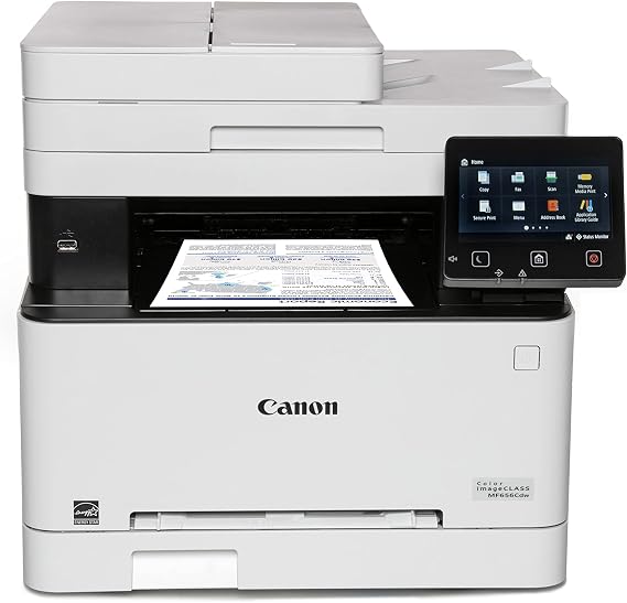Canon imageCLASS MF656Cdw - Wireless Duplex Color Laser Printer, All-in-One with Copier, Scanner, Fax, Auto Document Feeder, Mobile Ready, 22 PPM, White