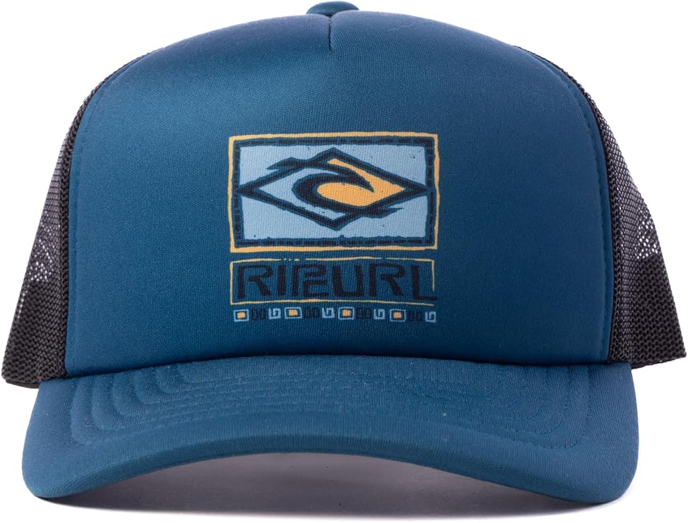 Rip Curl Unisex Adult Youth Trucker Hat with Snapback Closure and Mesh Back - Adjustable, Breathable Cap for Boys & Girls
