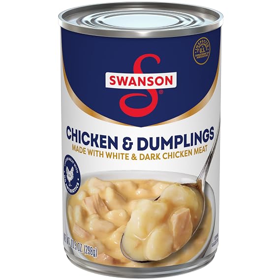 Swanson Chicken & Dumplings with White & Dark Meat Canned Chicken, 10.5 Oz