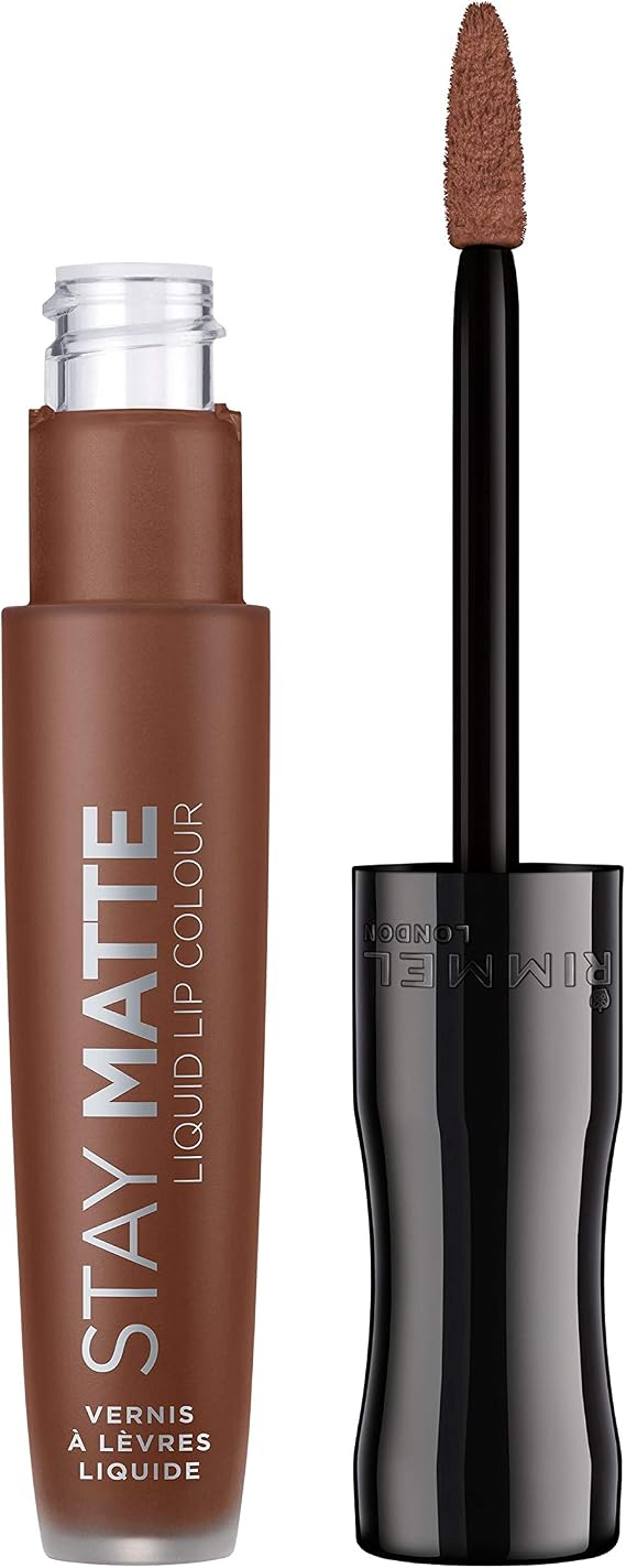 Rimmel London Stay Matte Liquid Lipstick, Scandalous, Nude Shade 4, 5.5 ml (Pack of 1)