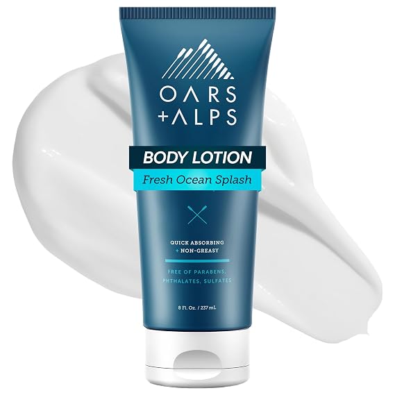 Oars + Alps Mens Body Lotion, Body Lotion Vitamin E, 1pk, 8oz