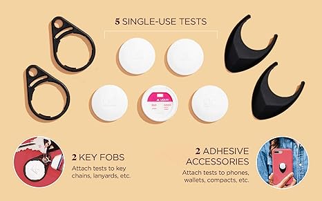SipChip Drink Spiking Test for Date Rape Drug Detection by Undercover Colors - Highly Accurate & Portable Drug and Roofie Detector for Personal Safety (Pack of 5)