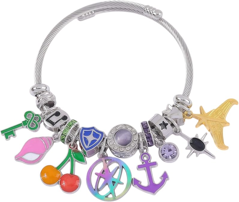 Onperpoe Katsye Bracelets for Women, Kpop Charm Bracelets with Beads, K pop Friendship Bracelets Fans Gifts for Katseye Merch Cartoon K Pop Enthusiasts Music Lovers Gifts