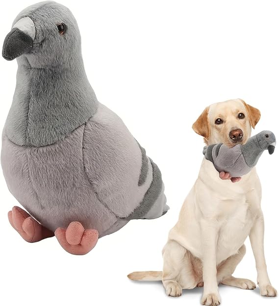 Adorable Pigeon Plush Toys Dog Chew Toys, Simulated Pigeon Pet Toys, Fun Interactive Pet Toys Adorable Pet Plush Toys (Pigeon)
