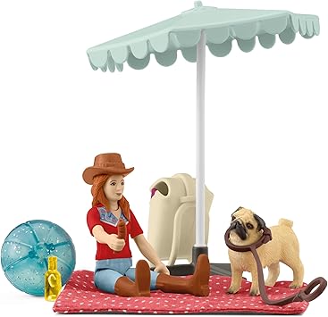 Schleich Horse Club Trip to The Lake with Hannah 15 Piece Pocket Set for Girls and Boys Ages 4+