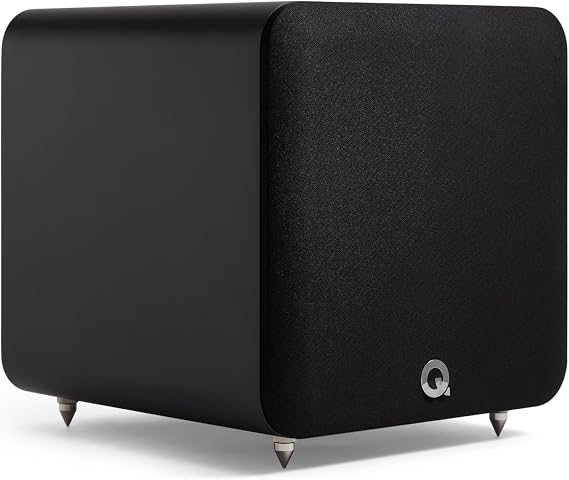 Q Acoustics Q SUB80 Subwoofer Satin Black US, Each | Award-winning Audio 40 heritage, Ultra-low jitter design for high-fidelity audio