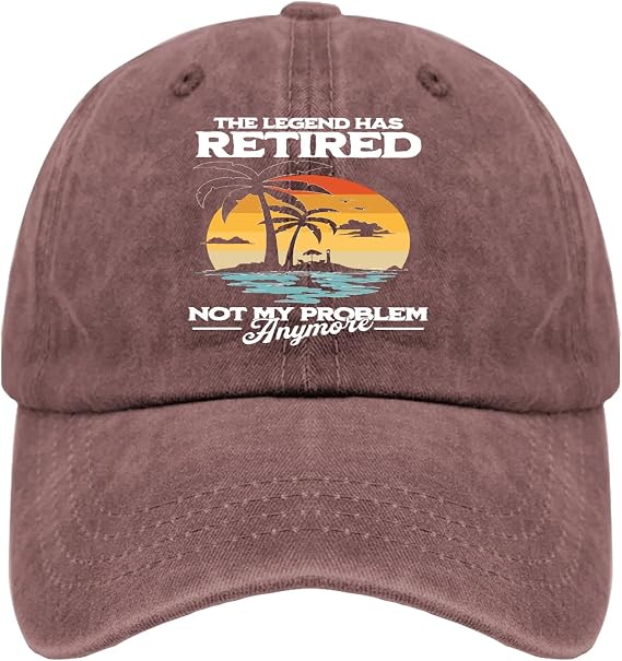 Legend Has Retired 2025 Not My Problem Anymore Baseball Cap Cool Cap for Women's Baseball Cap Adjustable Baseball Hat