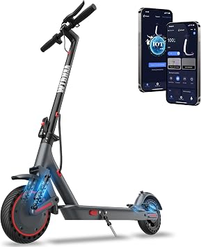 10-500W-Electric Scooter with Dual Suspensions, Top Speed 22 Mph, Long Range 22-31 Miles, Folding E-Scooter Adult, Dual Braking, App
